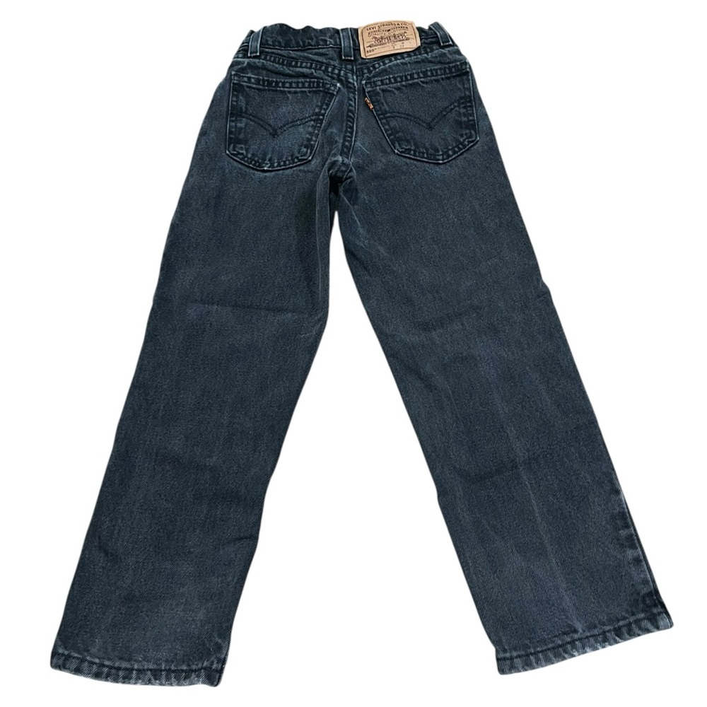 VTG 90s Levi’s 550 Orange Tab Black Youth Size 8 Slim Relaxed Fit Waist 22